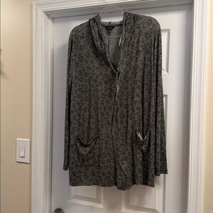 Lucky Brand long hooded cardigan slouchy sweater with pockets